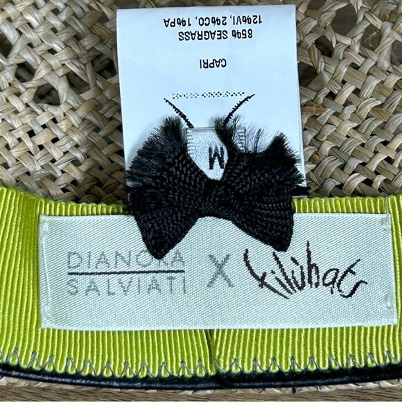 Filu Hats Dianora Salviati Capri Forest Straw Hat Natural/Green Medium main image 10
